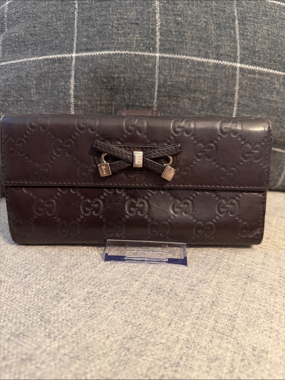 Gucci Brown Guccissima Continental Leather Wallet